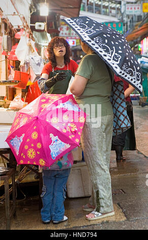 Le centre de SOHO, Graham Street Market,Hong Kong, Chine Banque D'Images