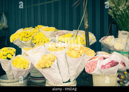 Divers genre de fleurs en pots au fleuriste photo prise en Semarang Indonésie java Banque D'Images