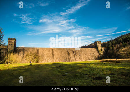 Ombre sur le mur de Derwent Banque D'Images