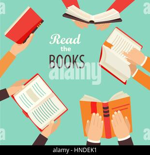 Vector set of hand holding books - Icônes de télévision style rétro. Illustration de Vecteur