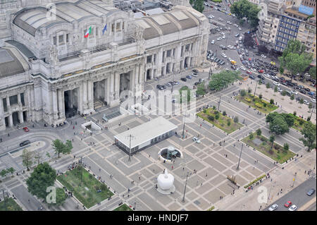 Milan vue aérienne du gratte-ciel Pirelli Banque D'Images