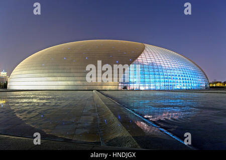 Opéra national de bâtiment (Paul Andreu Architecte), Beijing, Chine Banque D'Images