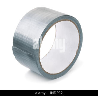 Rouleau de duct tape isolated on white Banque D'Images