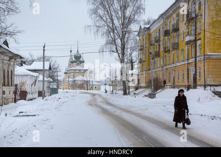 Le paysage urbain de petite ville de province Uglich dans Yaroslavl region en Russie Banque D'Images