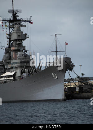 Le cuirassé USS Arizona à Pearl Harbor sur Oahu Hawaii. Banque D'Images