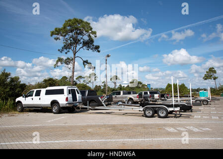 Boat trailer park au point Boggy Atterrissage à Orange Beach Florida USA Banque D'Images