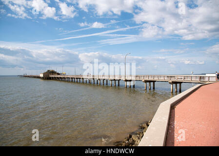 Fairhope jetée sur la baie de Mobile en Alabama USA Comté de Baldwin. Banque D'Images