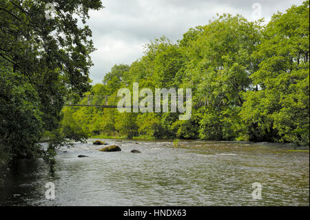 River Elan à Glyn bridge, où l'Elan répond à la Wye Banque D'Images