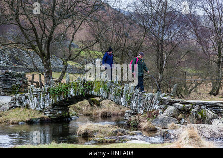 Pont Slater, Little Langdale, Lake District, Cumbria Banque D'Images