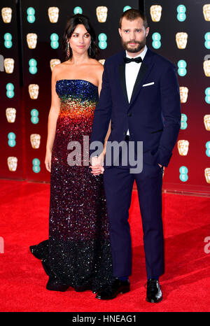 Jamie Dornan et Amelia Warner assistant à l'EE British Academy Film Awards s'est tenue au Royal Albert Hall, Kensington Gore, Kensington, Londres. Banque D'Images