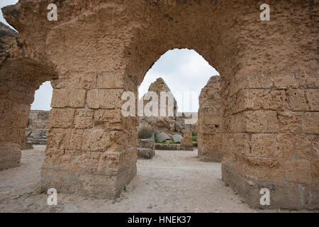 Archs à Antonine Thermae, Tunis, Tunisie Banque D'Images