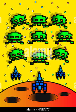 Alien Attack Banque D'Images