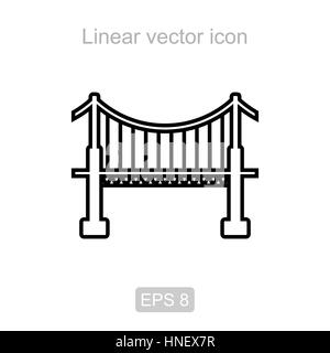 Icône du pont dans un style linéaire Illustration de Vecteur