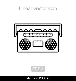 Icône de la boombox dans un style linéaire Illustration de Vecteur