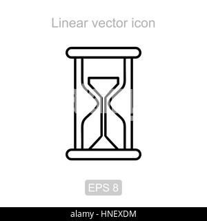 L'icône du sablier dans un style linéaire Illustration de Vecteur