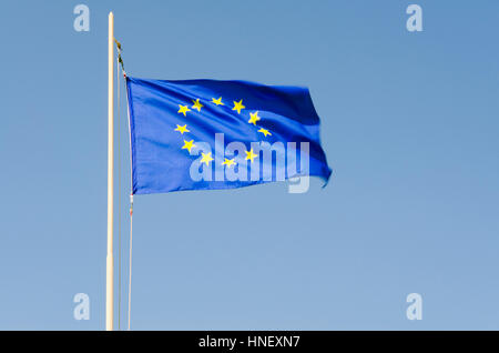 Drapeau de l’Union européenne, Italie Banque D'Images