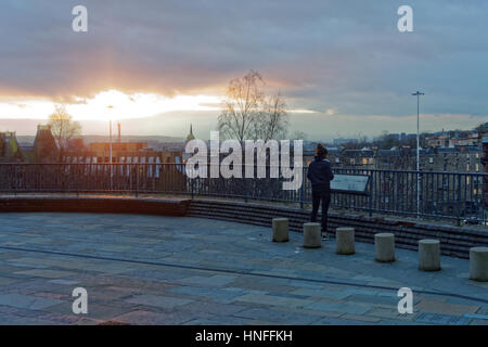 Glasgow cityscape panorama de la moitié ouest de la ville Banque D'Images