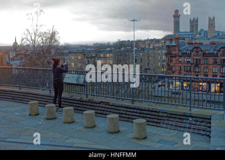 Glasgow cityscape panorama de la moitié ouest de la ville Banque D'Images