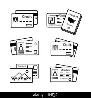 Jeu de cartes électroniques et d'autres cartes . Illustration de Vecteur