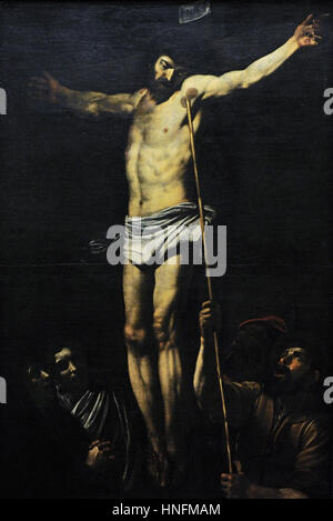 Giovanni Battista Caracciolo (1578-1635). L'artiste italien. Baroque. crucifixion, 1610. Musée de Capodimonte. Naples. L'Italie. Banque D'Images