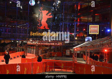 Berlin, Allemagne. Feb 11, 2017 festival international du film de Berlin - Lieu d'exposition à Berlin, Allemagne. Banque D'Images