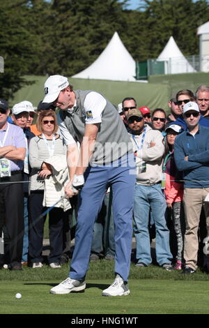 Plage de galets, USA. 12 Février, 2017. Pebble Beach, Californie, USA Brandt Snedeker sur la 4e compétition en t à Pebble Beach liens lors de la dernière ronde de la célèbre Pro-Am, AT&T, 2017 : Crédit d'Motofoto/Alamy Live News Banque D'Images