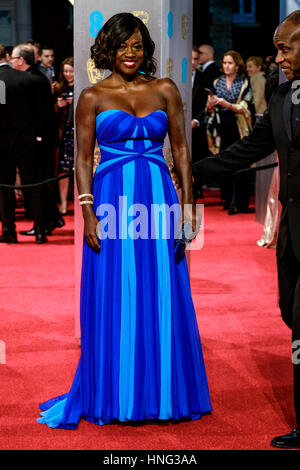 Londres, Royaume-Uni. 12 février 2017. Viola Davis arrive à l'EE British Academy Film Awards le 12/02/2017 au Royal Albert Hall, . Les personnes sur la photo : Viola Davis. Banque D'Images