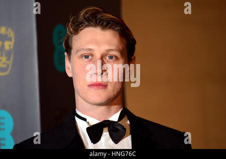 George MacKay qui fréquentent l'après show partie pour l'EE British Academy Film Awards à l'hôtel Grosvenor House à Londres. Banque D'Images