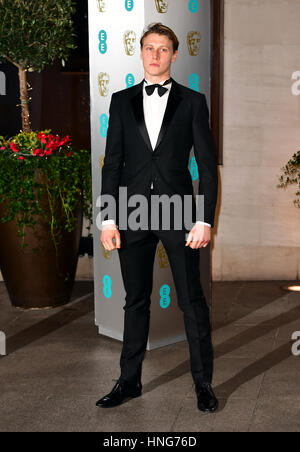 George MacKay qui fréquentent l'après show partie pour l'EE British Academy Film Awards à l'hôtel Grosvenor House à Londres. Banque D'Images