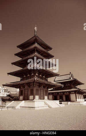 Temple Shitennoji, à Osaka au Japon. Banque D'Images