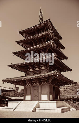 Temple Shitennoji, à Osaka au Japon. Banque D'Images