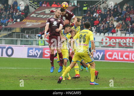 Turin, Italie. 12 Février, 2017. La série d'un match de football entre Torino Fc et Pescara Calcio. Torino gagne 5-3 sur Pescara. Credit : Massimiliano Ferraro/Pacific Press/Alamy Live News Banque D'Images