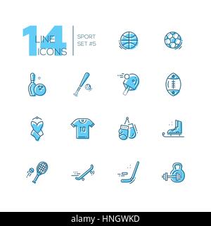 Types de sport - ligne icons set Illustration de Vecteur