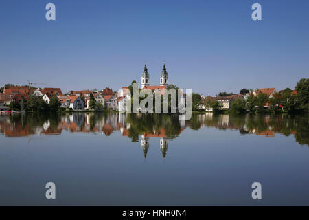 L'église paroissiale de Saint Pierre, Bad Waldsee, Bade-Wurtemberg, Allemagne Banque D'Images