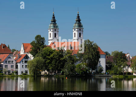 L'église paroissiale de Saint Pierre, Bad Waldsee, Bade-Wurtemberg, Allemagne Banque D'Images