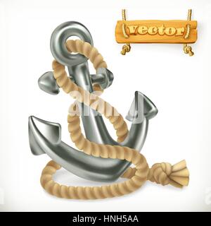 L'Ancre, icône vecteur 3D Illustration de Vecteur