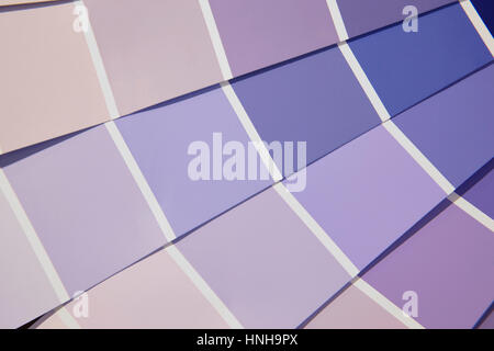Palette de couleurs de la carte dans des tons violets. L'horizontale Banque D'Images