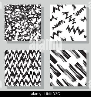 Monochrome transparente Collection grange textures pour design numérique. Motifs vectoriels pour le web, textile, tissu et l'emballage. Dessiner à la main des points, lignes et w Illustration de Vecteur