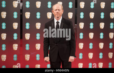 Londres, Royaume-Uni. 12 Février, 2017. Réalisateur Ron Howard arrive à l'EE British Academy Film Awards, BAFTA Awards, au Royal Albert Hall à Londres, Angleterre, Grande-Bretagne, le 12 février 2017. Photo : Hubert Boesl - AUCUN FIL SERVICE - Photo : Hubert Boesl/dpa/Alamy Live News Banque D'Images