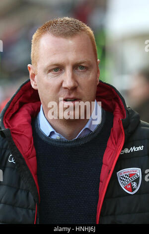 Berlin, Allemagne. Feb 11, 2017. Le headcoach Maik Walpurgis pendant la Bundesliga match de foot entre FC Ingolstadt 04 et le FC Bayern de Munich à l'Audi Sportpark dans Berlin, Allemagne, 11 février 2017. Photo : Daniel Karmann/dpa/Alamy Live News Banque D'Images