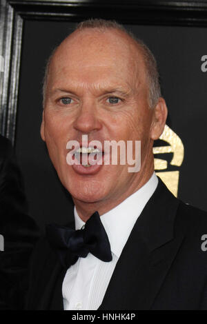 Los Angeles, Californie, États-Unis. 12 février 2017. Michael Keaton au 59ème Grammy Awards annuels au Staples Center de Los Angeles, Californie, le 12 février 2017. Crédit: Media Punch/Alay Live News Banque D'Images