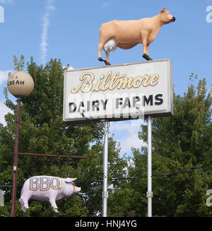 Harrys Grill et le restaurant de glace Piggys à Hendersonville Caroline du Nord. Banque D'Images