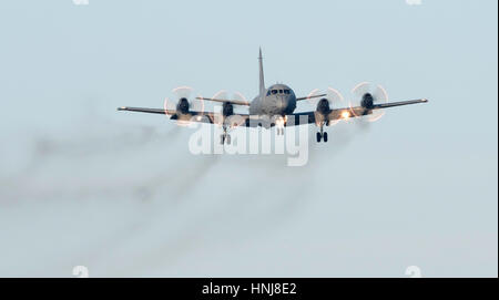 Canadian Air Force l'Aurora CP140 visite le Royaume-Uni à la RNAS Culdrose Banque D'Images