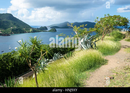 Lookout du Fort Napoléon, Terre-de-Haut, les îles de Saints (Iles des Saintes), Guadeloupe Banque D'Images