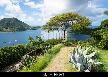 Lookout du Fort Napoléon, Terre-de-Haut, les îles de Saints (Iles des Saintes), Guadeloupe Banque D'Images