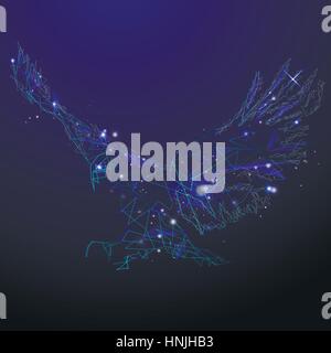 Abstract glowing eagle Illustration de Vecteur