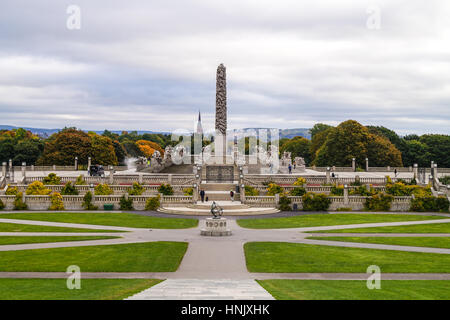 Vigelandsparken, Norvège en automne Banque D'Images