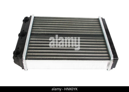 Radiateur de voiture isolé sur fond blanc Banque D'Images