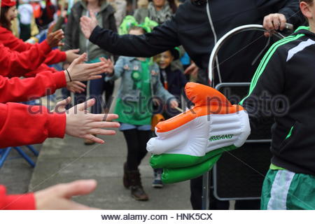 St Patrick's day in Dublin Ireland Banque D'Images