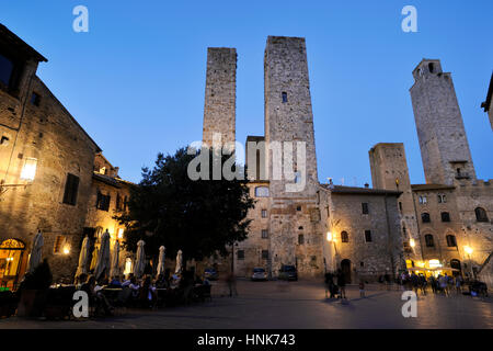 San Gimignano, Toscane, Italie Banque D'Images